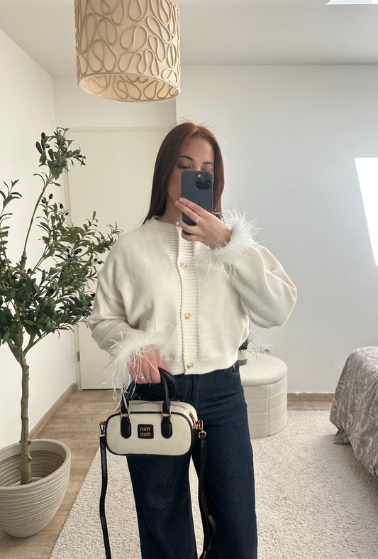 Gilet plume blanc